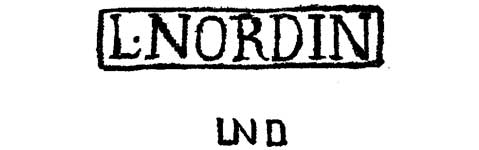 l'estampille du maître ébéniste Lars-nordin- fabricant de mobilier 18ème siècle
