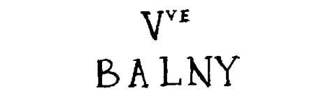 l'estampille du maître ébéniste -balny-veuve- fabricant de mobilier 19ème siècle