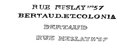 l'estampille du maître ébéniste Caton-bertaud- fabricant de mobilier 19ème siècle