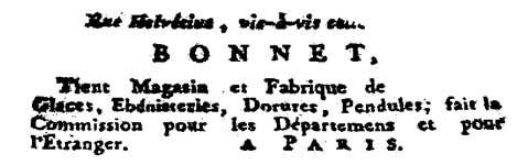 l'estampille du maître ébéniste Claude Marie-bonnet-c-m- fabricant de mobilier 19ème siècle