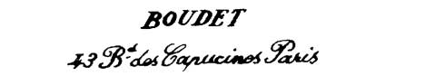 l'estampille du maître ébéniste -boudet- fabricant de mobilier 19ème siècle