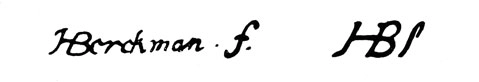 la signature du peintre Hendrick--berckman