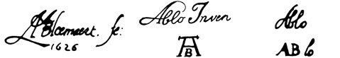 la signature du peintre bloemaert-ab