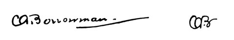 la signature du peintre Charles Gordon--borrowman