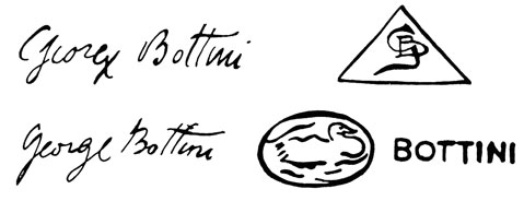 la signature du peintre bottini
