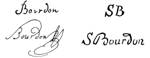 la signature du peintre bourdon-s