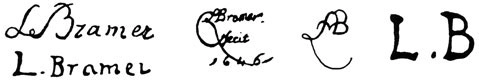 la signature du peintre Leonard--bramer
