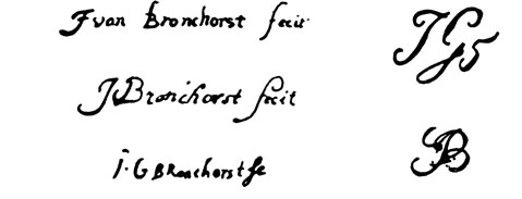 la signature du peintre bronckhorst-j-g