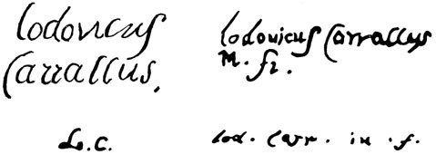 la signature du peintre Lodovico--carracci-l