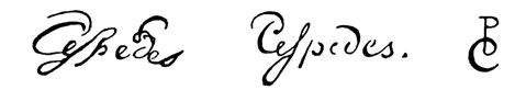 la signature du peintre cespedes