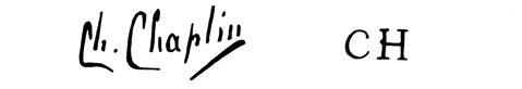 la signature du peintre chaplin