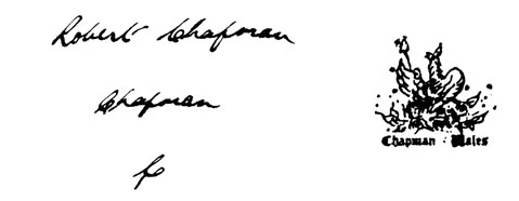 la signature du peintre chapman