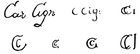 la signature du peintre Carlo--cignani