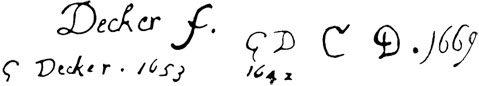 la signature du peintre Cornelis-Gerritsz-decker