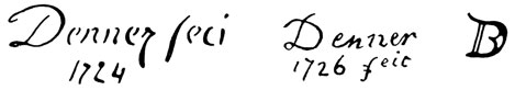 la signature du peintre Balthazar--denner