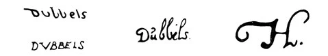 la signature du peintre dubbels-h