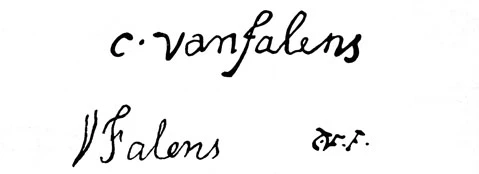 la signature du peintre Carel-Van-falens