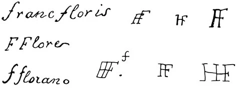 la signature du peintre Frans 1--floris