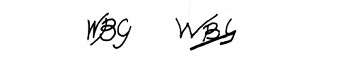 la signature du peintre gardner-w