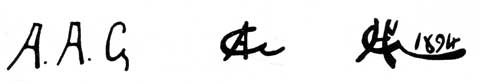 la signature du peintre glendening-junior