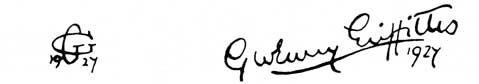 la signature du peintre Gwenny--griffiths-g