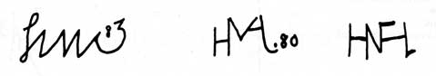 la signature du peintre Hans Nicolaï--hansen-h