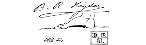 la signature du peintre haydon