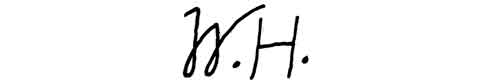 la signature du peintre hennessy