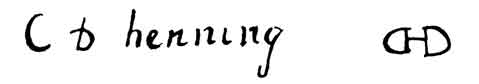 la signature du peintre Christoph Daniel--henning