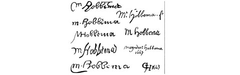 la signature du peintre -Meyndert-hobbema