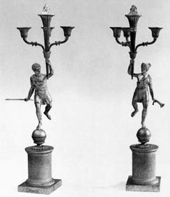 candélabre à statuettes de luminaire: ancien référencé: ID1 378