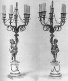 candélabre à statuettes de luminaire: ancien référencé: ID1 673