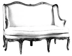 Canapé Dossier plat de mobilier ancien référencé: ID1 1872