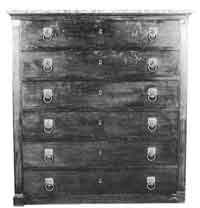 Chiffonnier 6 tiroirs de mobilier ancien référencé: ID1 2083