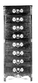 Chiffonnier 8 tiroirs de mobilier ancien référencé: ID1 1514