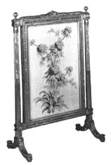 Ecran de foyer décor fleuri de mobilier ancien référencé: ID1 1892