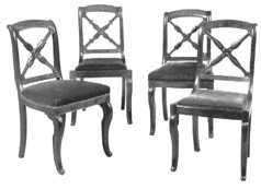 Chaise Dossier croisillon de mobilier ancien référencé: ID1 1825