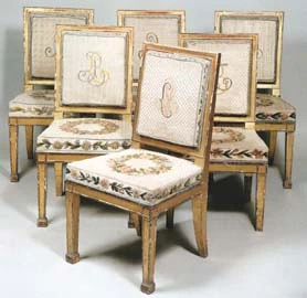 Chaise Dossier plat de mobilier ancien référencé: ID1 530