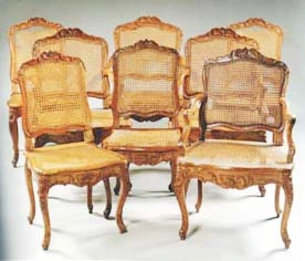 Salon Canné de mobilier ancien référencé: ID1 1371