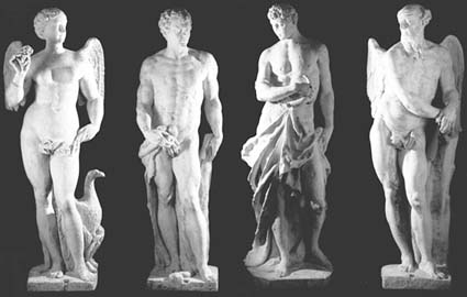 statue de parc junon, hercule, actéon et chronos de mobilier ancien référencé: ID1 582
