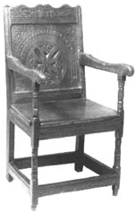 Fauteuil Dossier plat de mobilier ancien référencé: ID1 1867