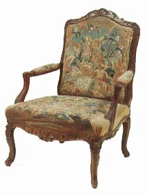 Fauteuil sculpté de mobilier ancien référencé: ID1 645