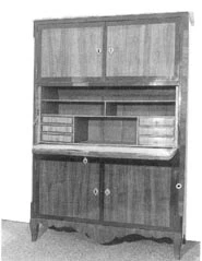 Secrétaire A guillotine de mobilier ancien référencé: ID1 1618