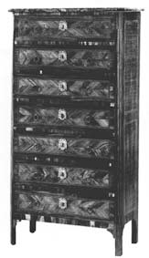 Semainier 7 tiroirs de mobilier ancien référencé: ID1 1132