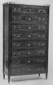 Semainier 8 tiroirs de mobilier ancien référencé: ID1 652
