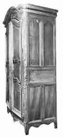 Armoire 2 portes de mobilier ancien référencé: ID1 960