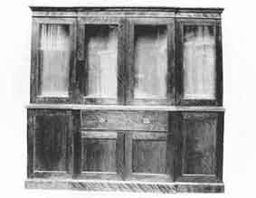 Bibliothèque 2 corps en retrait de mobilier ancien référencé: ID1 1670