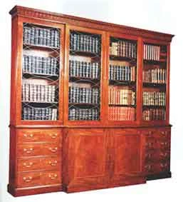 Bibliothèque 4 portes de mobilier ancien référencé: ID1 465