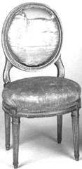 Chaise A dossier médaillon de mobilier ancien référencé: ID1 1907