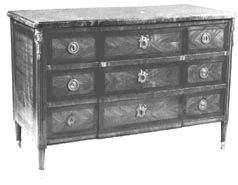 Commode 3 rangs de mobilier ancien référencé: ID1 1878